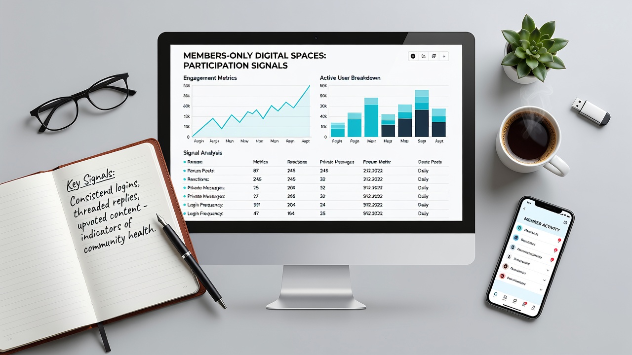 Examining Participation Signals in Members-Only Digital Spaces